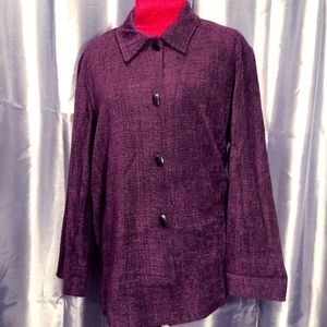 NWT Violet/Black Tweed Jacket Blazer